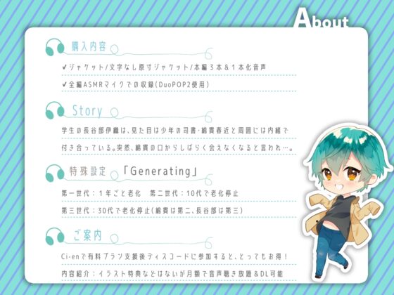 【20分/BL×ASMR】癒され司書さんにたくさんキスされるASMRボイスドラマ [ショタおじさんを推せ] | DLsite がるまに