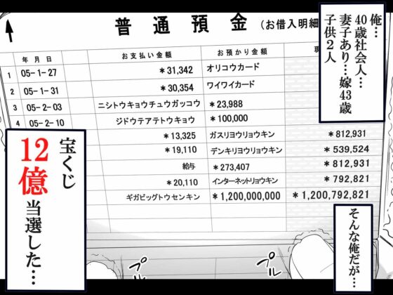 宝くじ12億当選！〜エロに全投資して、ハーレム御殿建設！！(なのかH) - FANZA同人