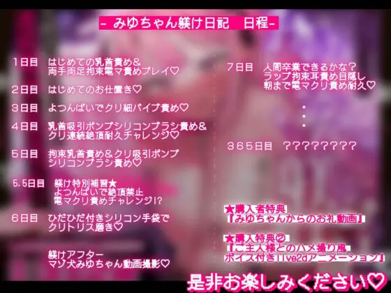 みゆちゃん躾け日記 ～地雷系メンヘラ彼女ちゃんが連続絶頂×クリ責め快楽地獄に堕ちるまでの365日間の記録～【ハメ撮り風フルボイスLive2Dアニメ付】 [たなか屋] | DLsite 同人 - R18