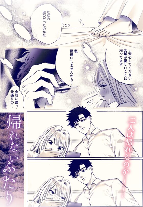 帰れないふたり 〜台風の夜、憧れの先輩と…相部屋・溺愛・生交尾〜 [レゥル] | DLsite がるまに