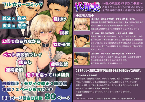 代理妻♂〜義父の溺愛VS実父の執着〜人気イケメンモデルが義父と実父のダブル巨根の雌オナホ妻になるまで(エルドラド工房) - FANZA同人