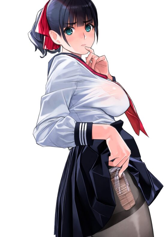 巨乳で黒タイツセーラー服の副委員長と陸上部の巨乳先輩がエッチなことさせられる本 [LilyLilyRose] | DLsite 同人 - R18