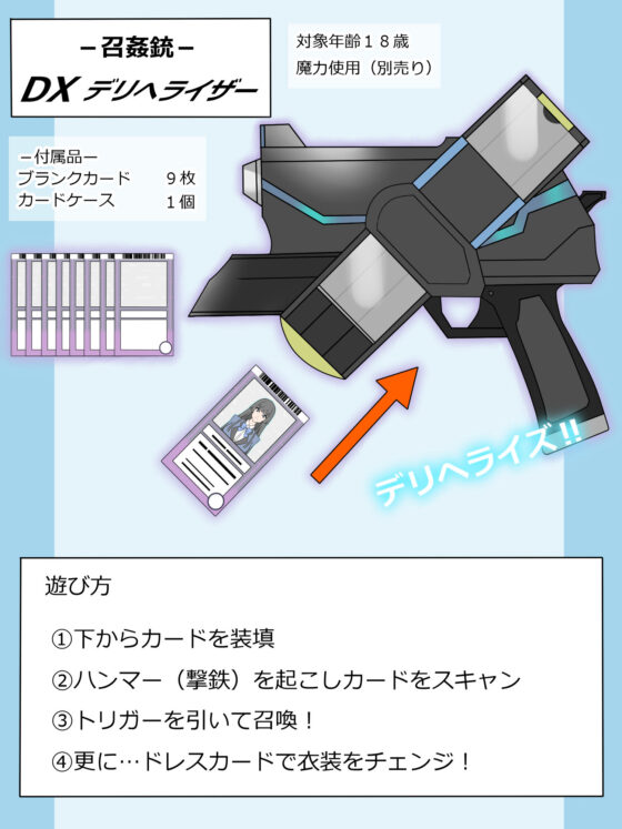 『召姦銃 DXデリへライザー』ver.1 〜カードから女性を召喚してエッチするお話〜(サークル影武者) - FANZA同人