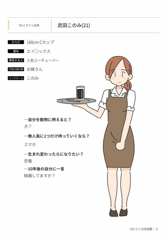 はたらく女性図鑑 vol.1 〜働く女性の一日「ヒルガオ・ヨルガオ」に密着！〜(よい子ブックス) - FANZA同人