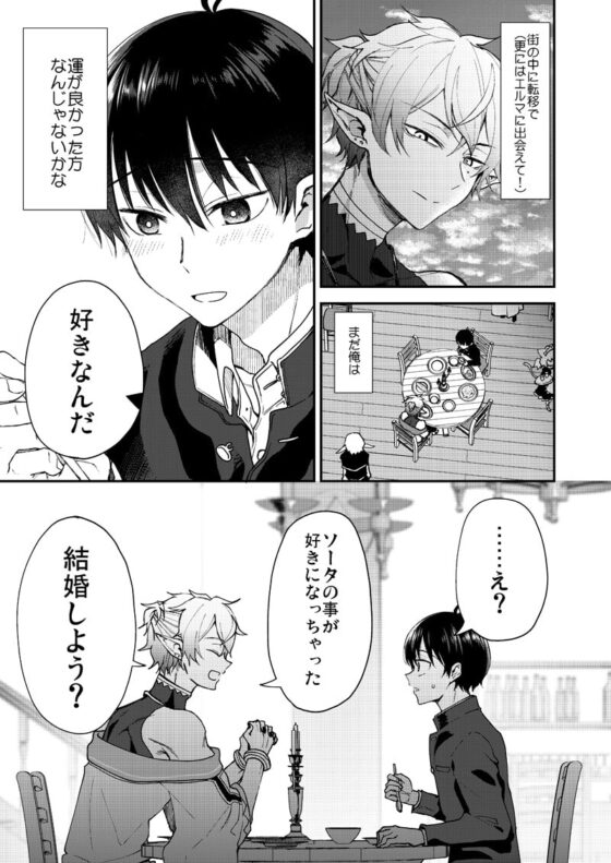 異世界堕ちした無知な俺、♂エルフに(半強制的に)娶られました [そにっく] | DLsite がるまに