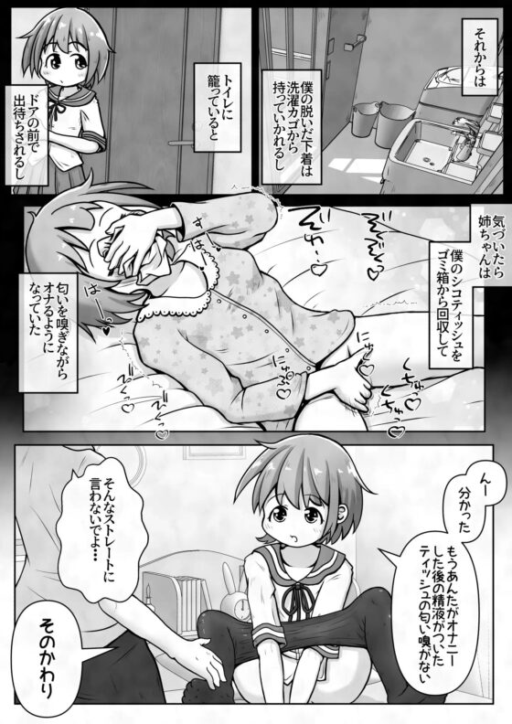 お姉ちゃんが僕のパンツを勝手に脱がせて恥垢の匂いでオナるのやめて欲しい! [えちえち大福] | DLsite 同人 - R18