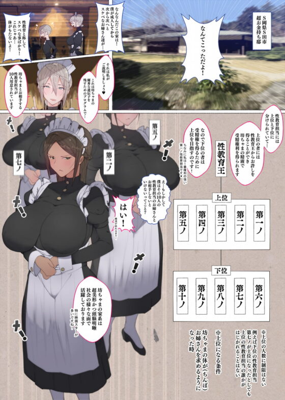 このお屋敷の坊ちゃまは…男に飢えたメイド達に搾られている!! 働くお姉さん達 メイドのお姉さん達 [愛国者] | DLsite 同人 - R18