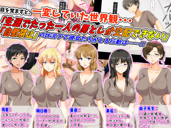 男女の性的価値観が逆転する強●閉鎖空間ハーレム〜スクールカースト最下層の僕しか男がいなくなった空間では女の子が僕を奪い合う！？〜(大人のファンタジー本舗) - FANZA同人