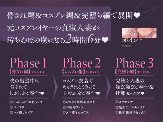 ✅3/16まで限定8特典!✅元コスプレイヤーの人妻が夫以外のチンカス汚ちんぽに堕とされちゃうお話♡【KU100】 [ホロクサミドリ] | DLsite 同人 - R18