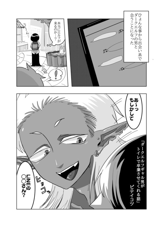 ダークエルフギャル男がトイレで卒業させてくれる話 [仙骨孔] | DLsite がるまに
