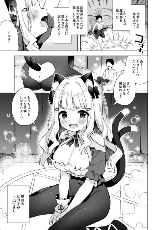 拾った魔導書でちんまい猫耳ちゃんとえっち出来る本 [むくトン教授と空飛ぶポテト。] | DLsite 同人 - R18