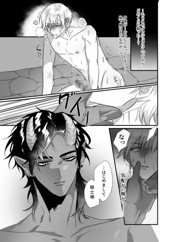 騎士様はダンジョンを攻略するはずが中にいた淫魔に攻略されてしまう！？(桃食べたい) - FANZA同人